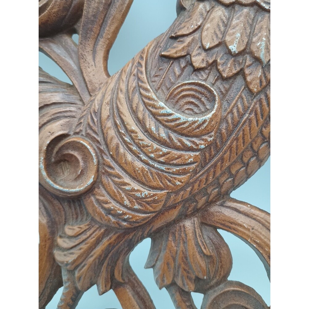 2 Vintage Sexton Cast Metal Roosters 14” X  8” Wall Plaques USA Country Chickens - Picture 6 of 11